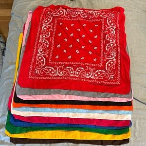 Brand new without packaging set of 12 colorful bandanas